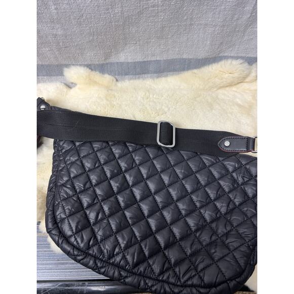 MZ Wallace Crossbody Metro Sling Bag Black Quilted Fanny - Picture 3 of 9